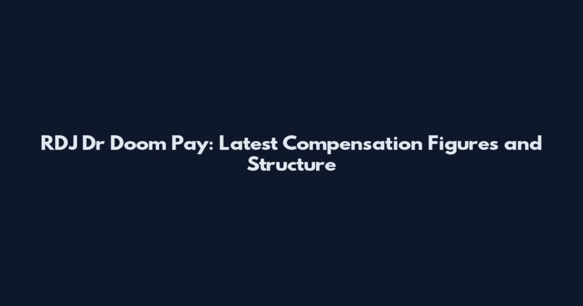 RDJ Dr Doom Pay: Latest Compensation Figures and Structure