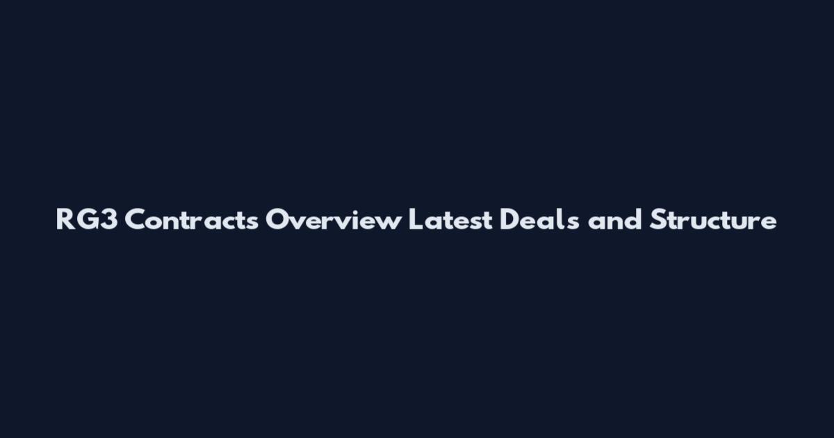 RG3 Contracts Overview Latest Deals and Structure