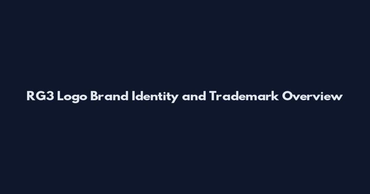 RG3 Logo Brand Identity and Trademark Overview
