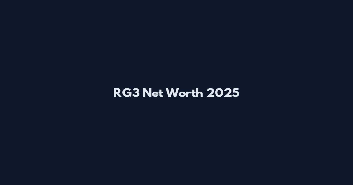 RG3 Net Worth 2025
