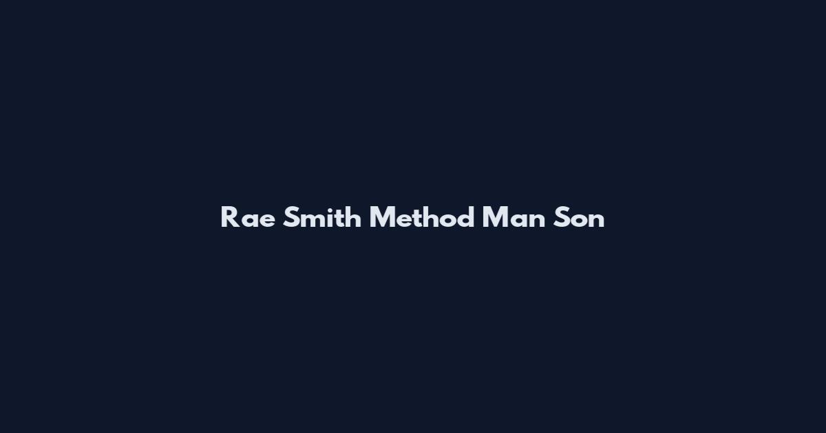 Rae Smith Method Man Son