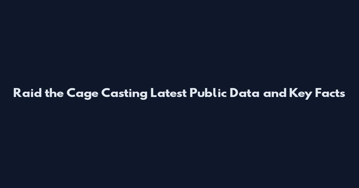 Raid the Cage Casting Latest Public Data and Key Facts