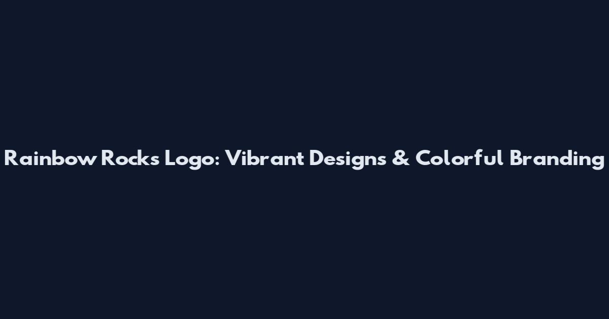 Rainbow Rocks Logo: Vibrant Designs & Colorful Branding