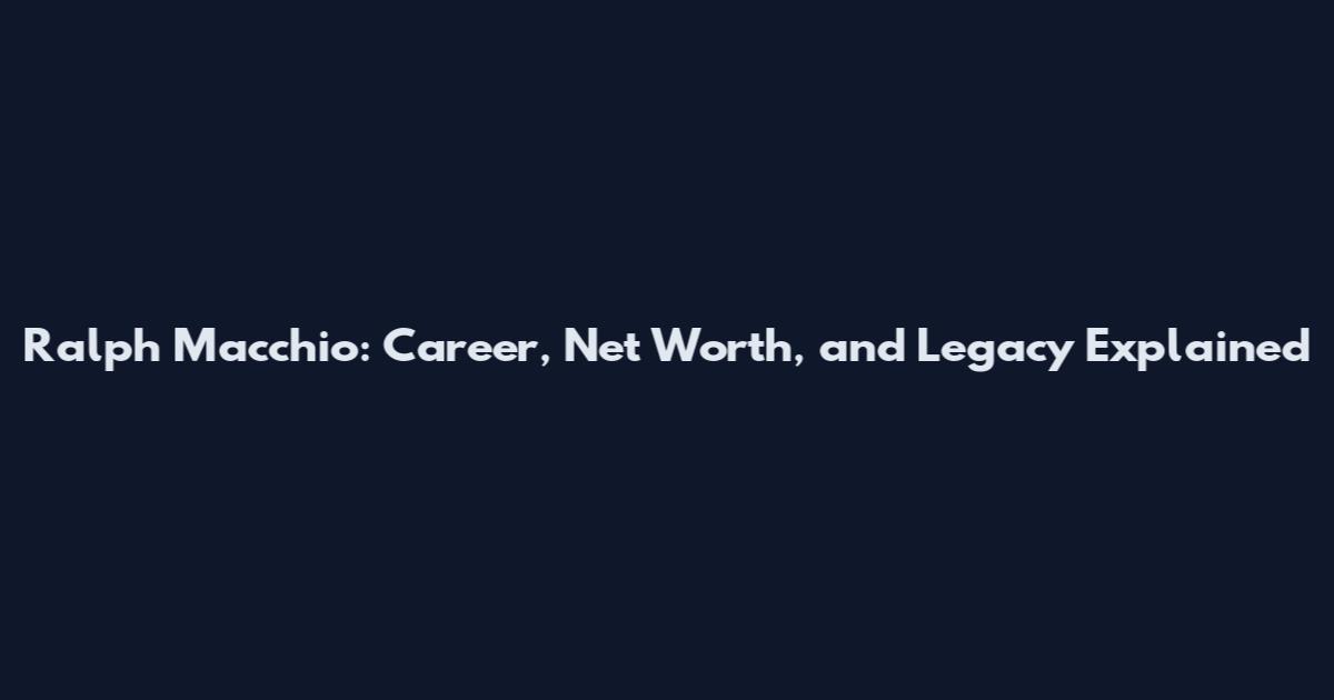 Ralph Macchio: Career, Net Worth, and Legacy Explained