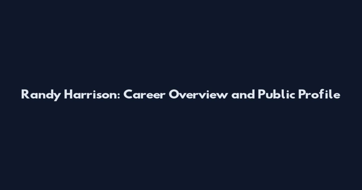 Randy Harrison: Career Overview and Public Profile