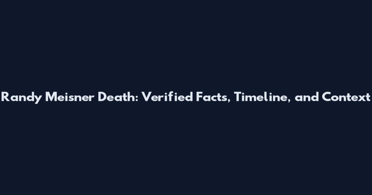 Randy Meisner Death: Verified Facts, Timeline, and Context
