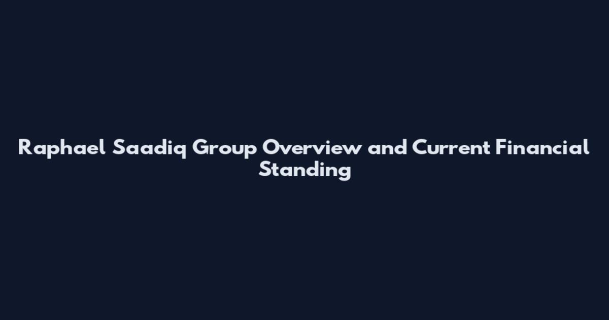 Raphael Saadiq Group Overview and Current Financial Standing