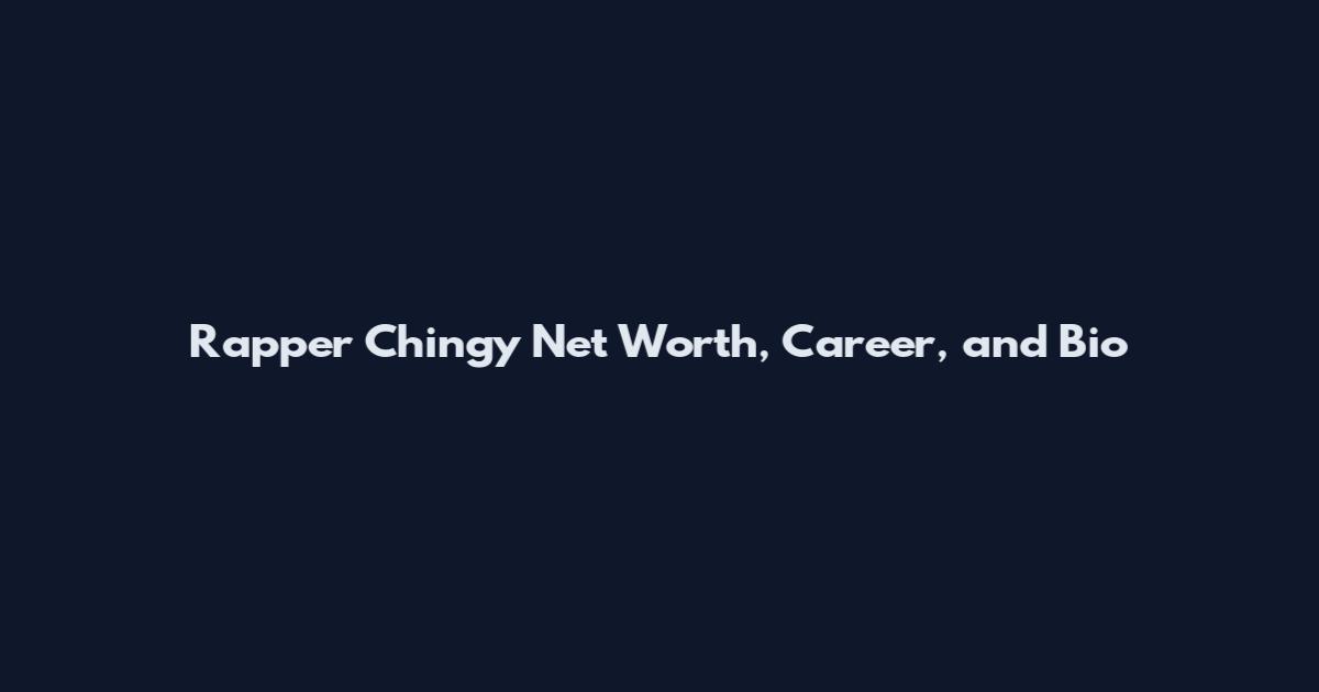 Rapper Chingy Net Worth, Career, and Bio