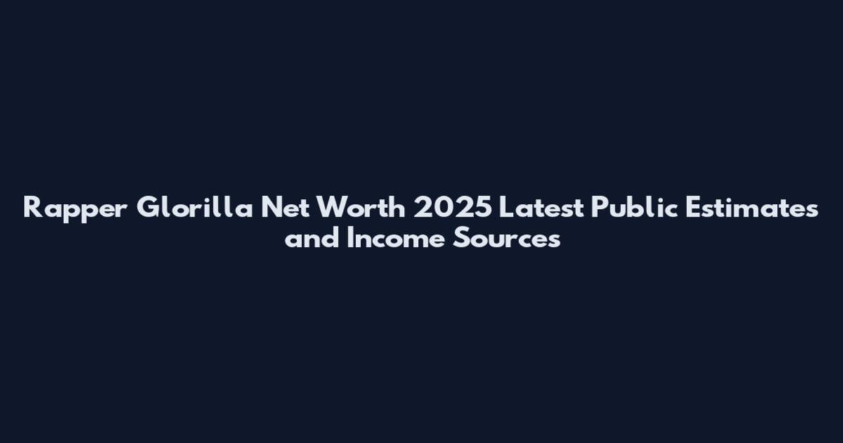 Rapper Glorilla Net Worth 2025 Latest Public Estimates and Income Sources
