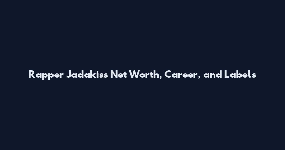 Rapper Jadakiss Net Worth, Career, and Labels