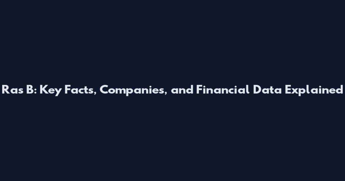 Ras B: Key Facts, Companies, and Financial Data Explained