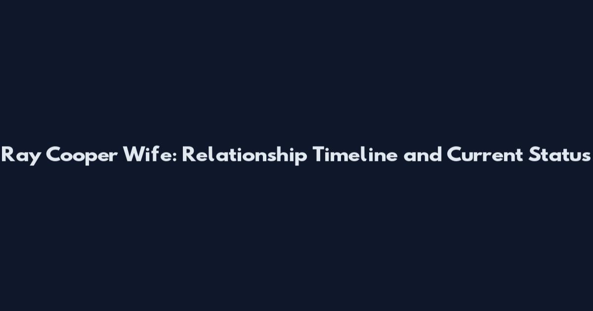 Ray Cooper Wife: Relationship Timeline and Current Status