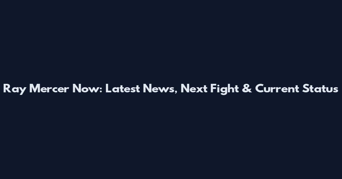 Ray Mercer Now: Latest News, Next Fight & Current Status
