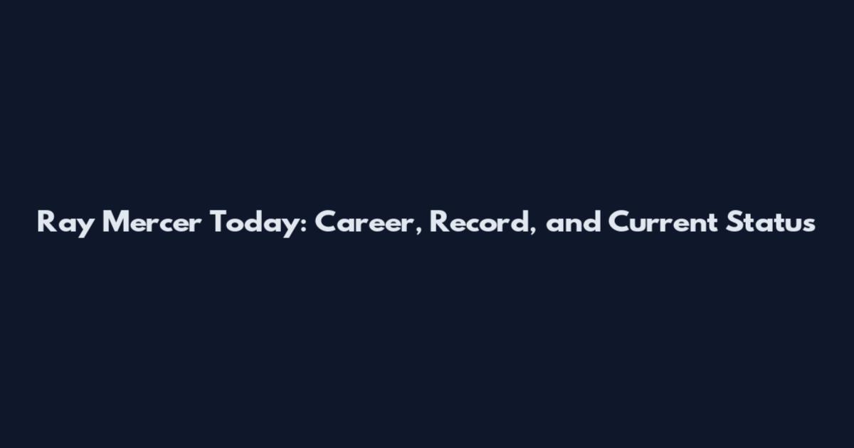 Ray Mercer Today: Career, Record, and Current Status