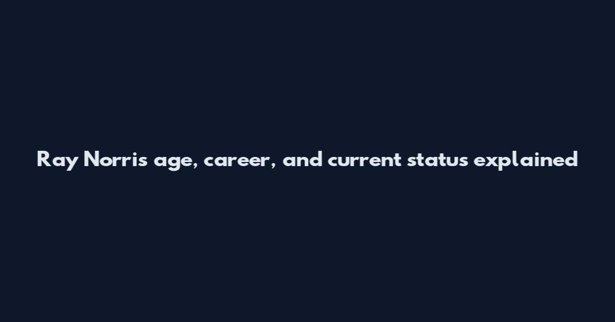Ray Norris age, career, and current status explained