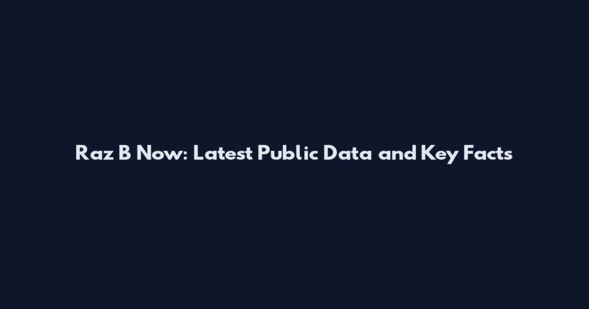 Raz B Now: Latest Public Data and Key Facts