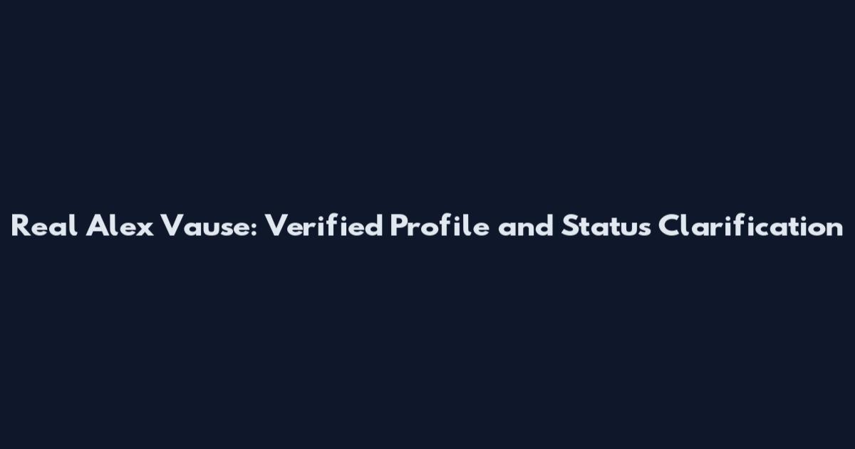 Real Alex Vause: Verified Profile and Status Clarification