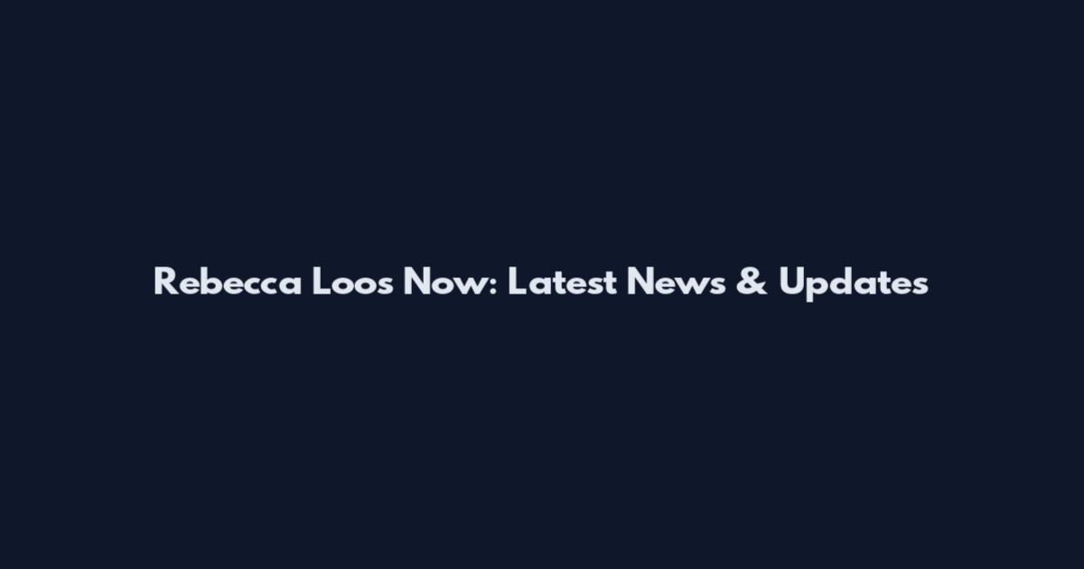 Rebecca Loos Now: Latest News & Updates