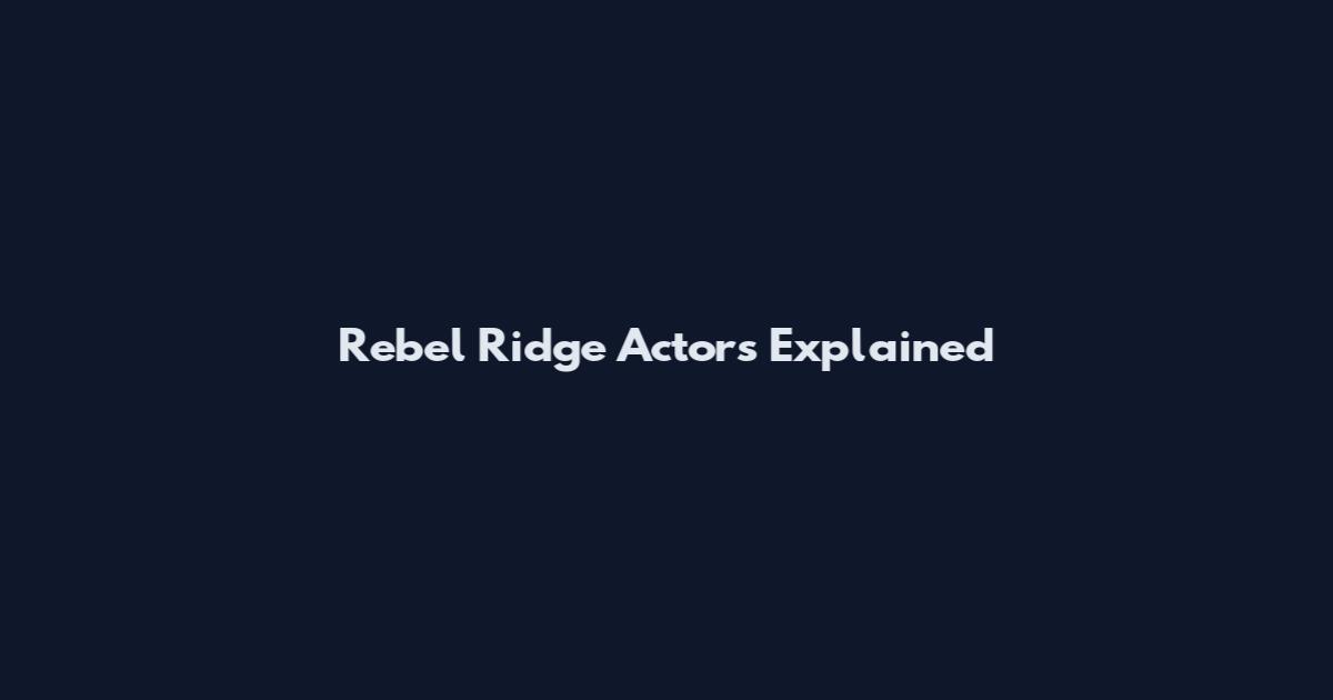 Rebel Ridge Actors Explained