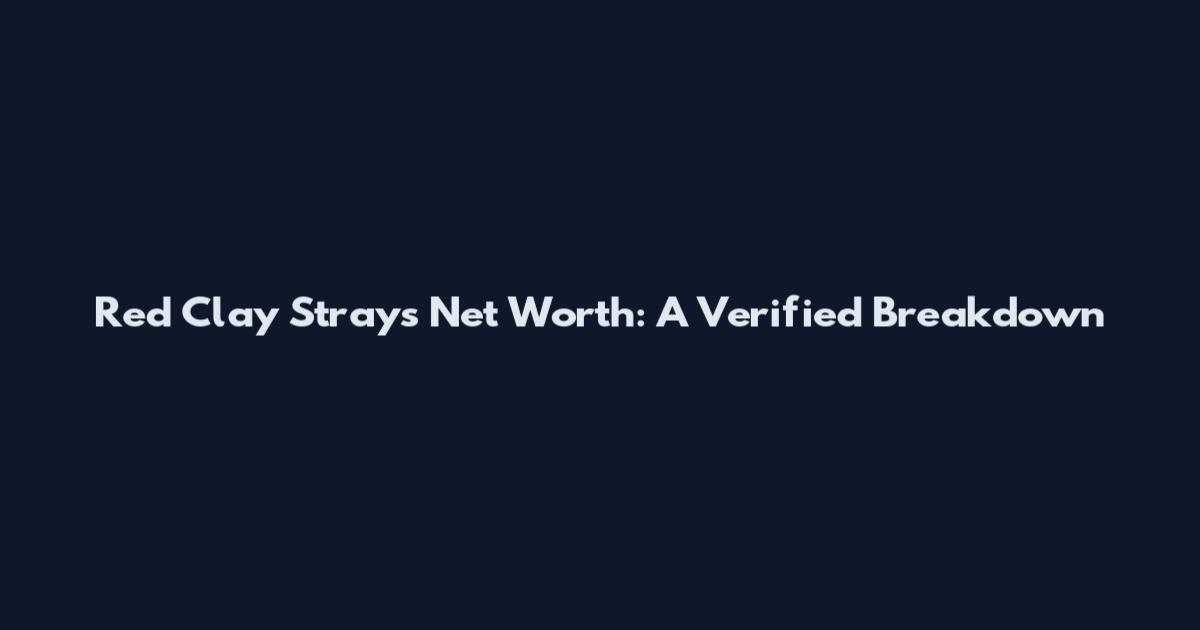 Red Clay Strays Net Worth: A Verified Breakdown