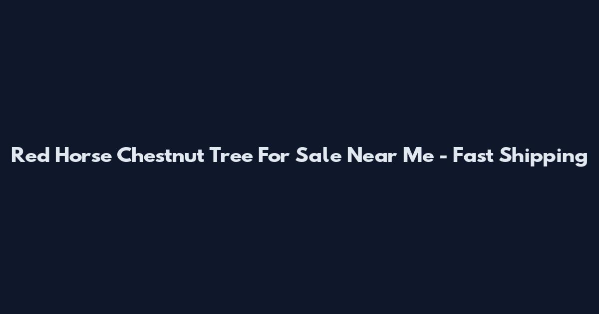 Red Horse Chestnut Tree For Sale Near Me - Fast Shipping