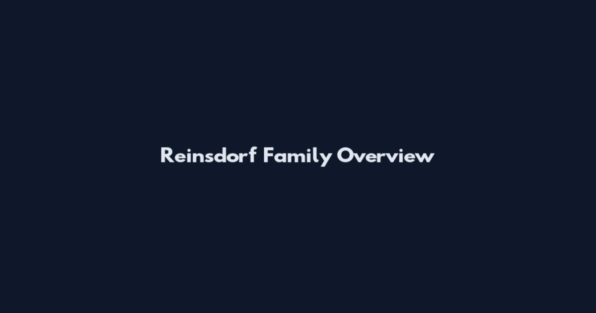 Reinsdorf Family Overview