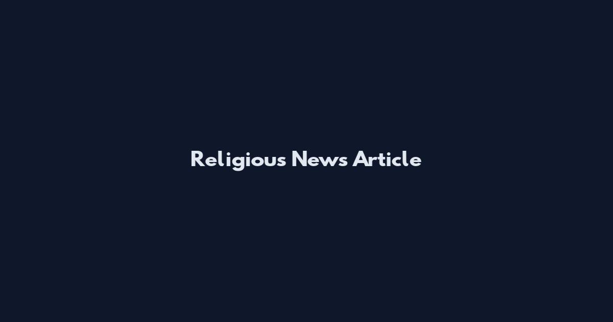 Religious News Article