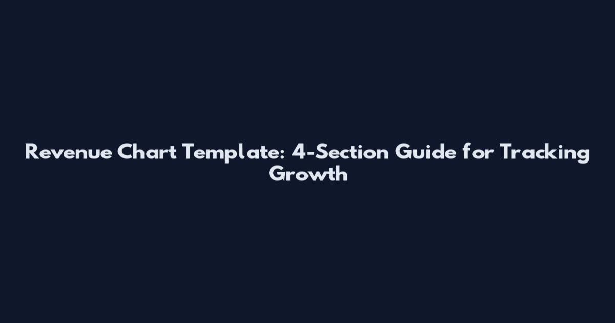 Revenue Chart Template: 4-Section Guide for Tracking Growth