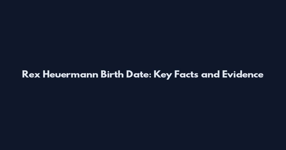 Rex Heuermann Birth Date: Key Facts and Evidence