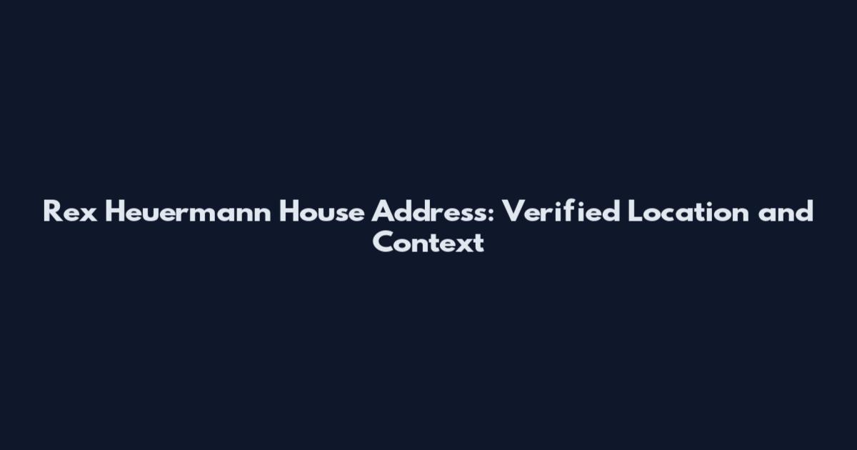 Rex Heuermann House Address: Verified Location and Context