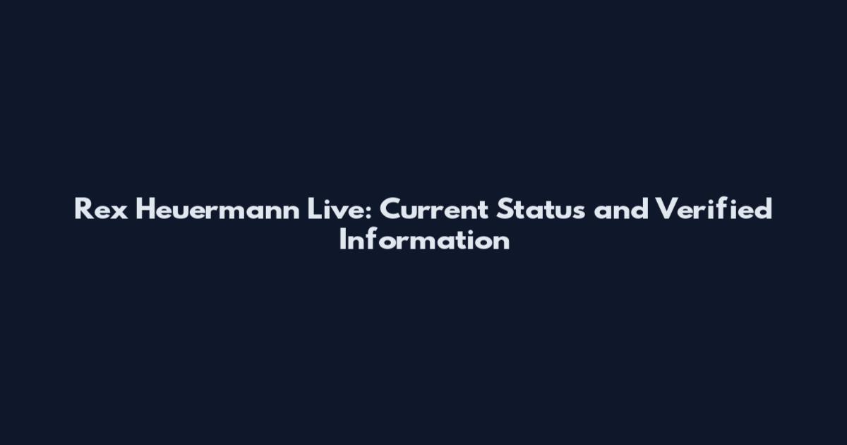 Rex Heuermann Live: Current Status and Verified Information