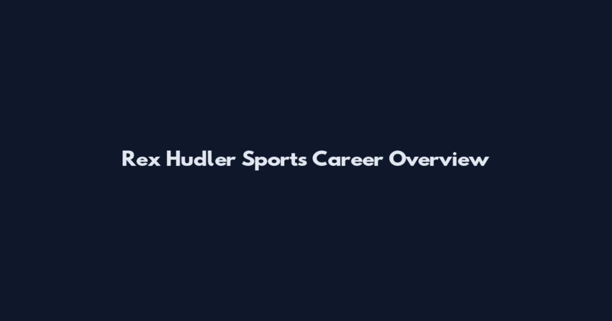 Rex Hudler Sports Career Overview