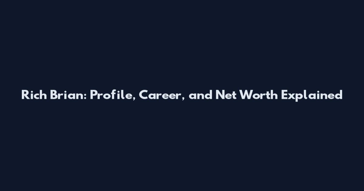 Rich Brian: Profile, Career, and Net Worth Explained
