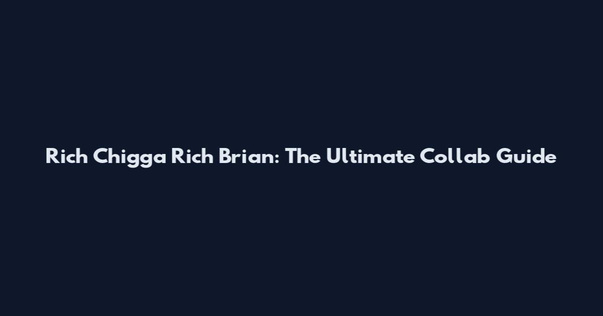 Rich Chigga Rich Brian: The Ultimate Collab Guide