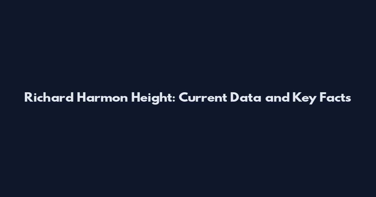 Richard Harmon Height: Current Data and Key Facts
