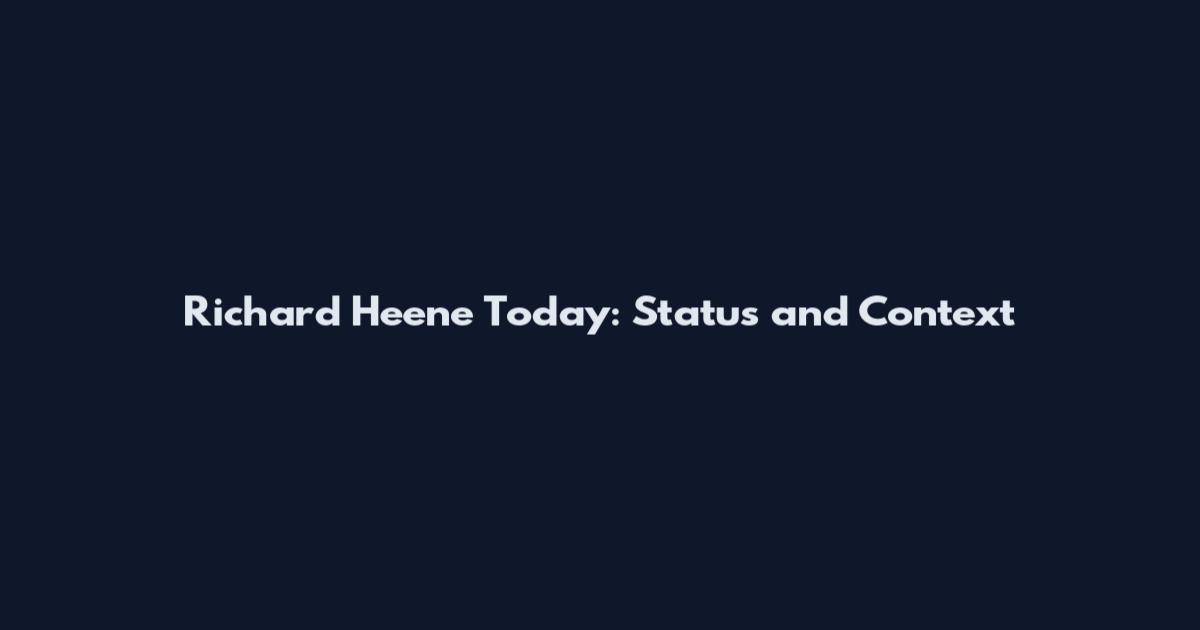 Richard Heene Today: Status and Context