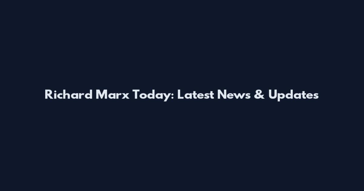 Richard Marx Today: Latest News & Updates