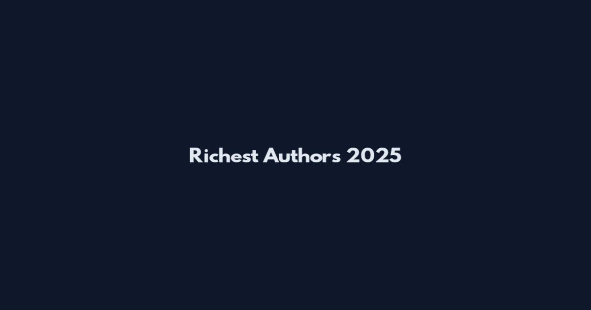 Richest Authors 2025