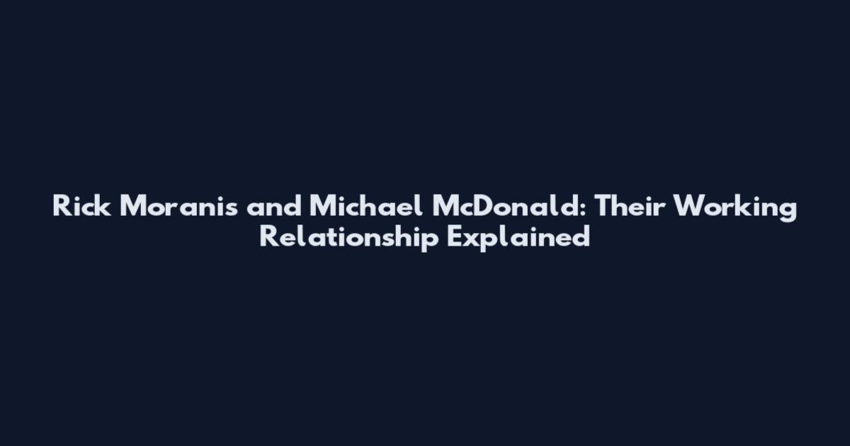 Rick Moranis and Michael McDonald: Their Working Relationship Explained