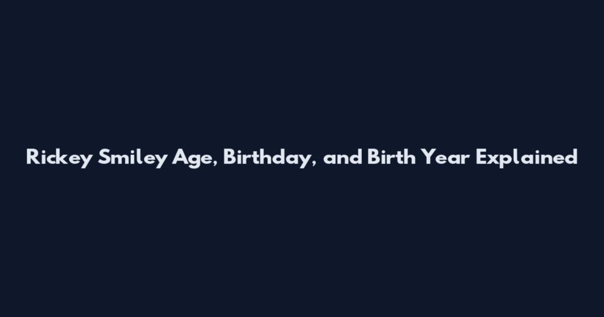 Rickey Smiley Age, Birthday, and Birth Year Explained