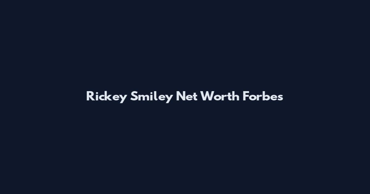 Rickey Smiley Net Worth Forbes