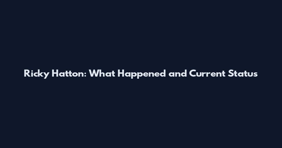 Ricky Hatton: What Happened and Current Status