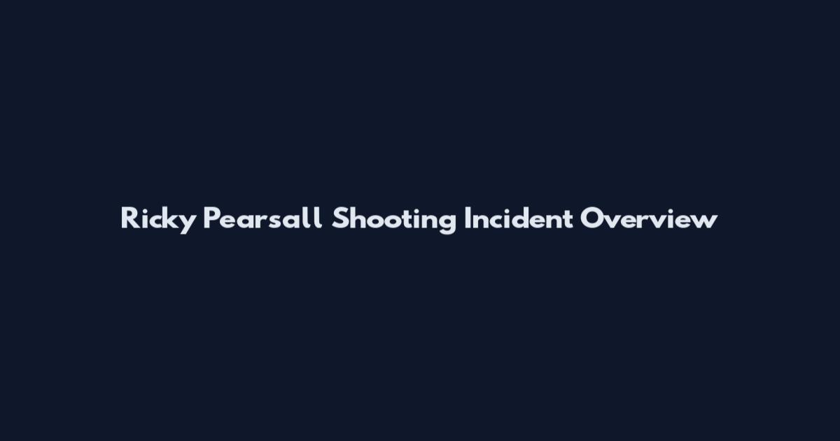 Ricky Pearsall Shooting Incident Overview