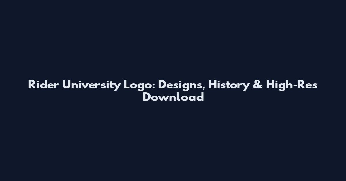 Rider University Logo: Designs, History & High-Res Download