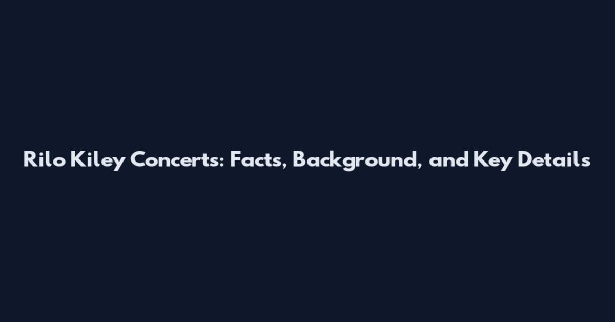 Rilo Kiley Concerts: Facts, Background, and Key Details
