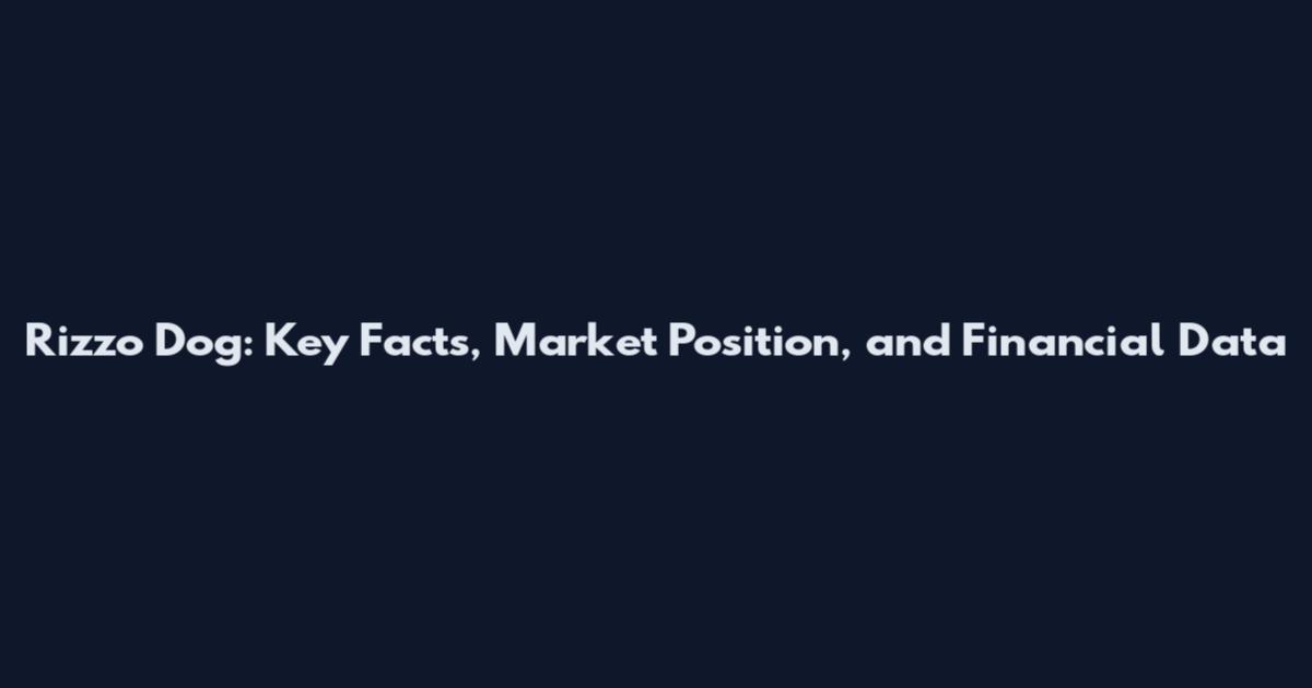 Rizzo Dog: Key Facts, Market Position, and Financial Data