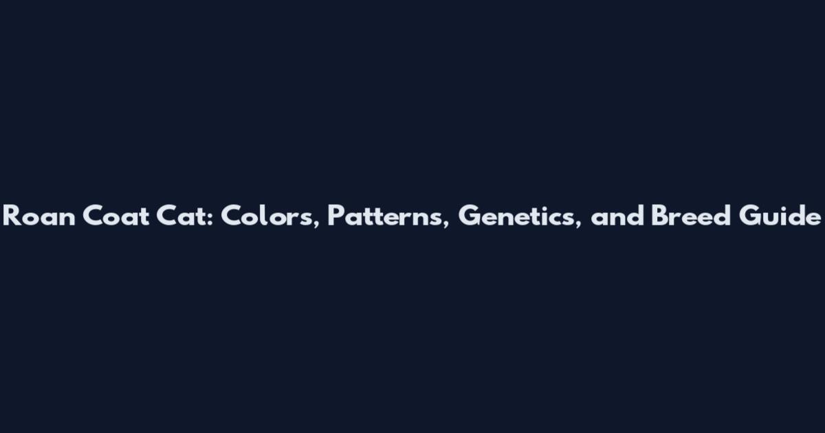Roan Coat Cat: Colors, Patterns, Genetics, and Breed Guide