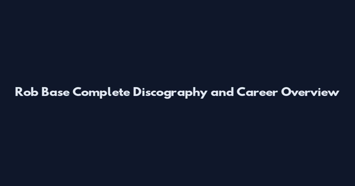 Rob Base Complete Discography and Career Overview