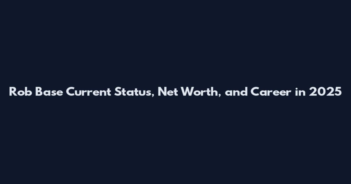 Rob Base Current Status, Net Worth, and Career in 2025