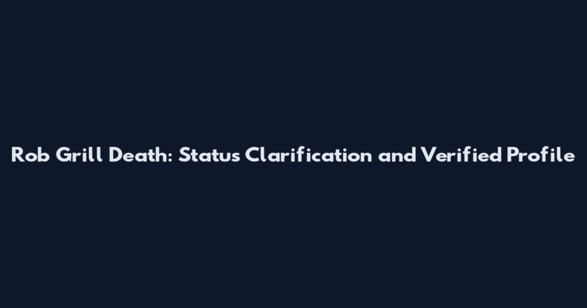 Rob Grill Death: Status Clarification and Verified Profile